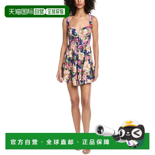自营Yumi Kim Sylvia Linen-Blend Mini Dress - black 美国奥莱