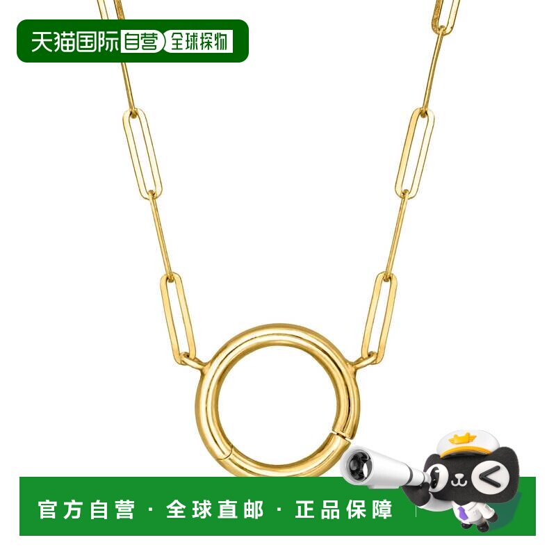 自营RS Pure by Ross-Simons 意大利 14kt 黄金吊饰兼容回形针链