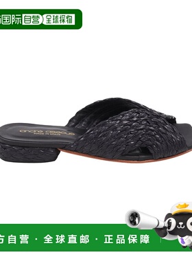 自营Andre Assous Ramy Raffia Sandal - Black凉鞋 直发美国奥莱