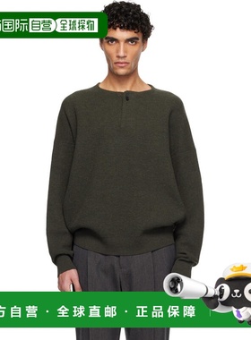 香港直邮潮奢 essentials fear of god 男士 绿色 Henley 毛衣 FG