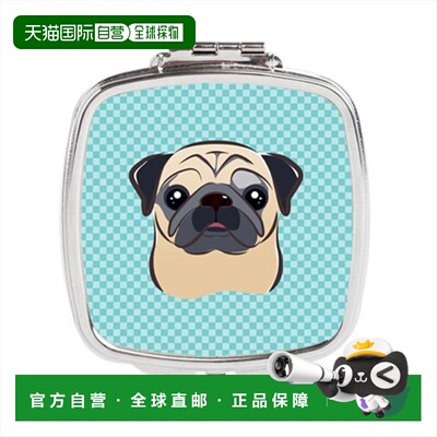 自营 Carolines Treasures BB1200SCM 棋盘格蓝色小鹿哈巴狗正品