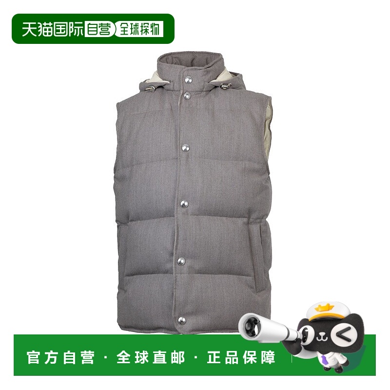 自营eleventy灰色羊毛无袖羽绒服 美国奥莱直发