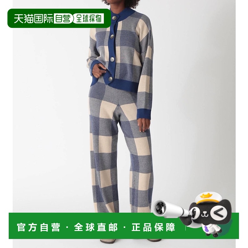 自营 electric & roseRudi Cardigan In Plaid Indigo/sand - pla