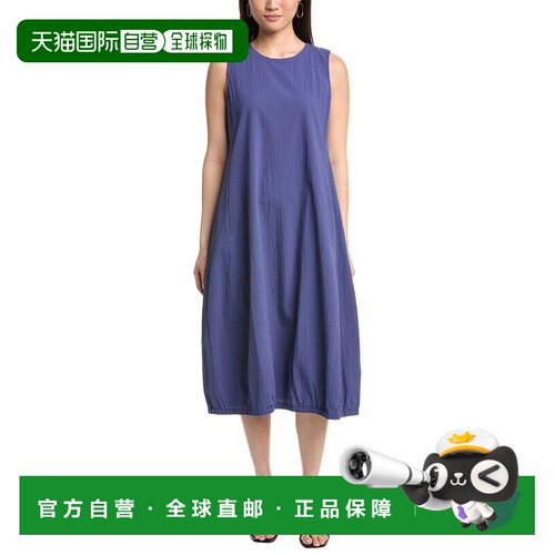 自营EILEEN FISHER Lantern Dress - blue 美国奥莱直发