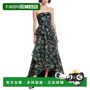 自营Theia Alice Jacquard礼服-黑色 美国奥莱直发连衣裙长裙