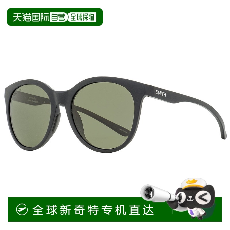 自营 Smith 女士偏光太阳镜 Bayside 003LZ 哑光黑色 54 毫米 - 0