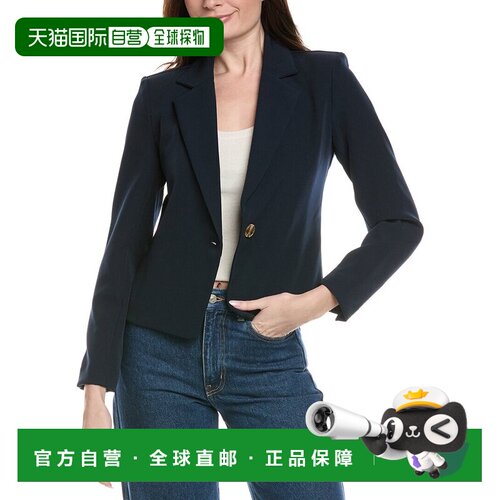 自营T Tahari Single Button Blazer - navy 美国奥莱直发外套