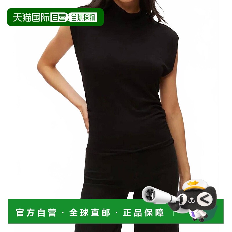 自营michael starsTina Mock Neck Top In Black - black 美国奥