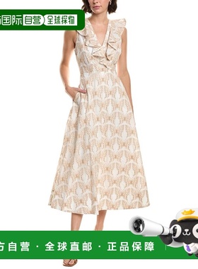 自营Milly Poplin Foliage Dress - black 美国奥莱直发