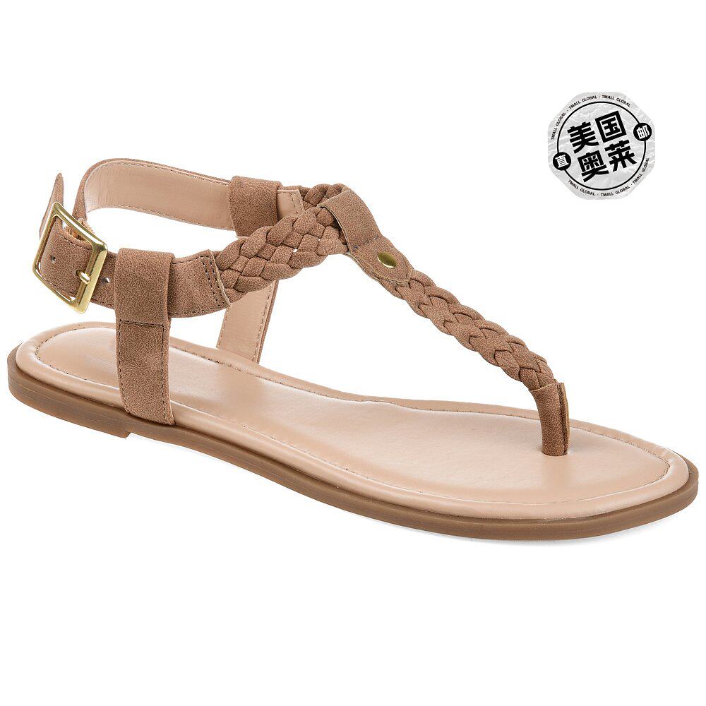 journee collection 女士 tru 舒适泡沫 genevive 凉鞋 - 棕色