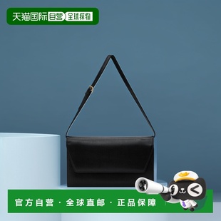 1h可退 【美国直邮】The Row 黑色粒面山羊皮手拿包 女士包袋新