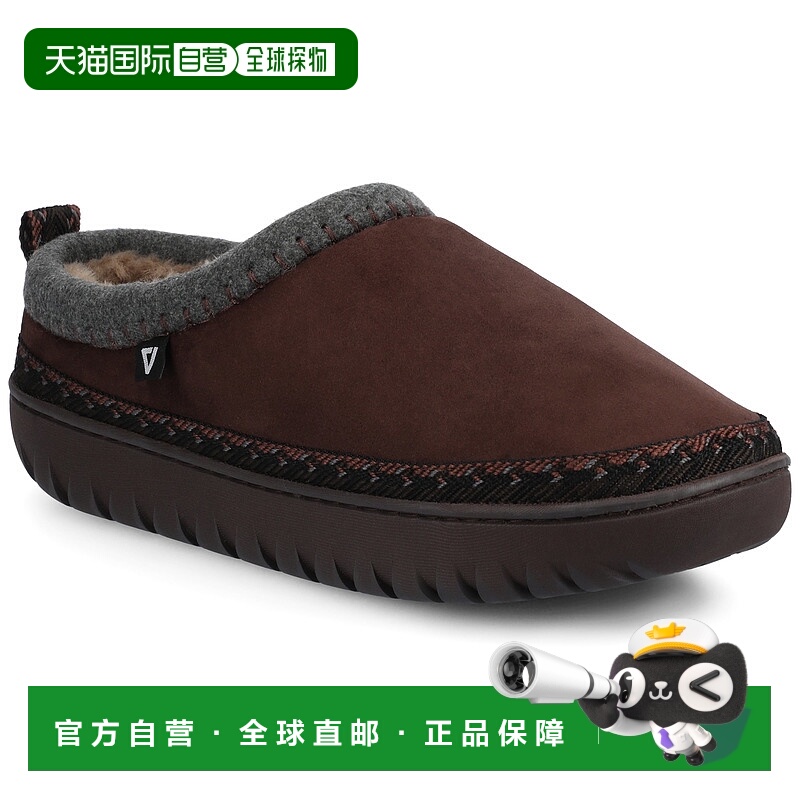 自营vance co.Vance Mens Weller Shearling Clog Slipper - choc