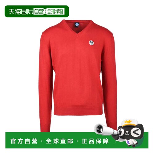 自营north sails红色圆领棉质毛衣-红色 美国奥莱直发