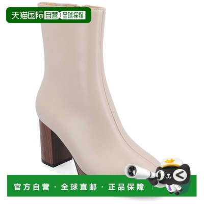 自营 Journee Collection中宽款女式罗默靴-灰褐色 美国奥莱直发