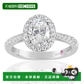 自营 纯银椭圆形切割白色立方氧化锆单石订婚戒指 Suzy Levian