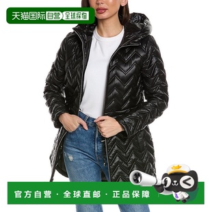 黑色 自营 人字形绗缝外套 Spiga 美国奥莱直发 Via