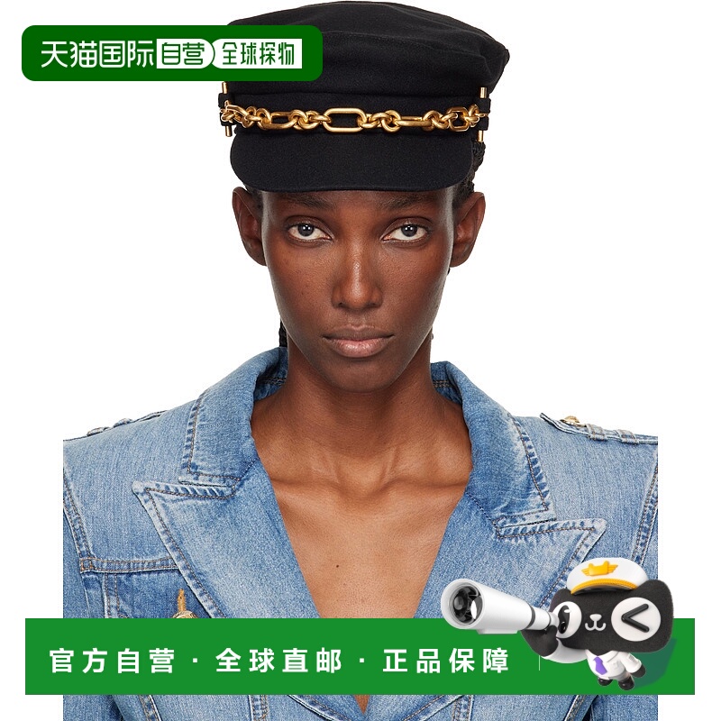 1h可退 香港直邮潮奢 Balmain 巴尔曼 女士 黑色 Brandebourg Woo