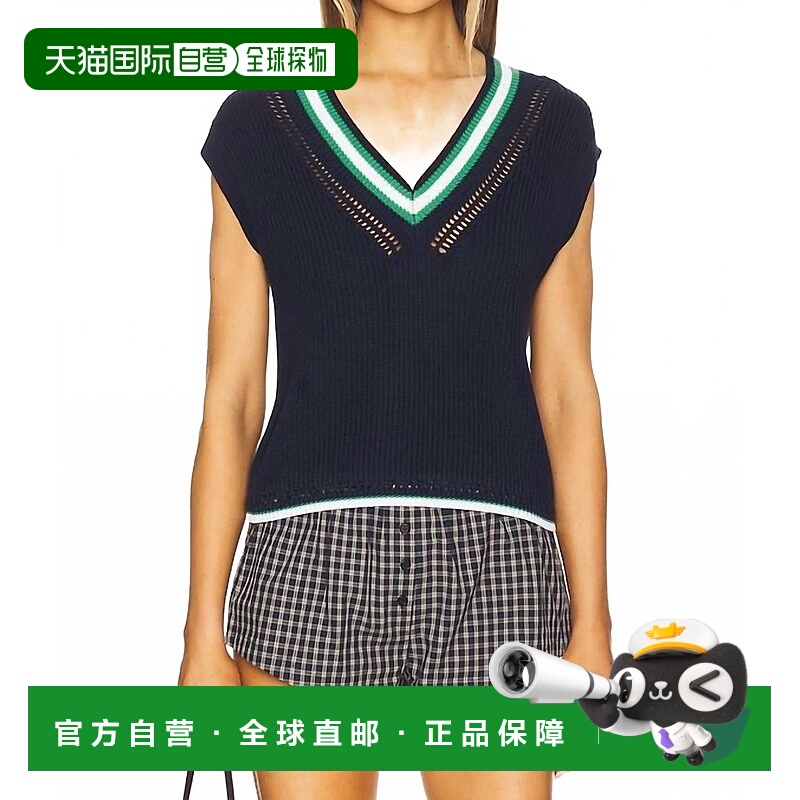 自营525 americaCrochet Vest In Blue Multi - blue multi 美国