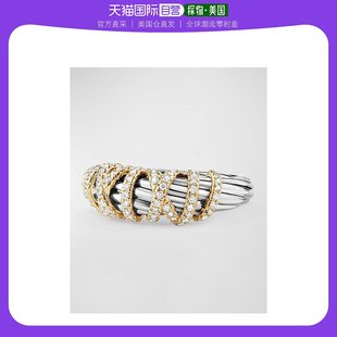 yurman david 戒指纯银钻石金色银戒指 美国直邮 通用