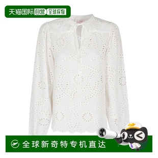 barthFloral Cut Blouse mc2 whit Silk saint Cotton 自營 Out