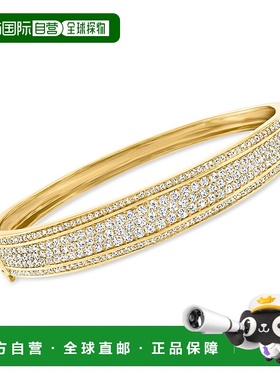 Ross-Simons Pave Diamond Bangle Bracelet in 18kt Gold Over S