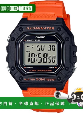 自营Casio Men's Water-Resistant Orange and Black Digital Wat