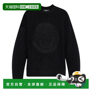 Medusa Knit Embroidered Sweater 美 自营Versace black Cable
