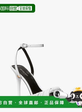 自营michael korsKiana Leather Sandal - optic white 美国奥莱