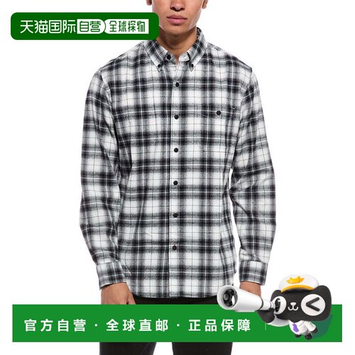 自营weatherproof vintage防风雨复古拉绒假日法兰绒-黑色 美国奥