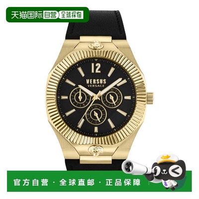 自营versus versaceEcho Park Multifunction Leather Watch - bl