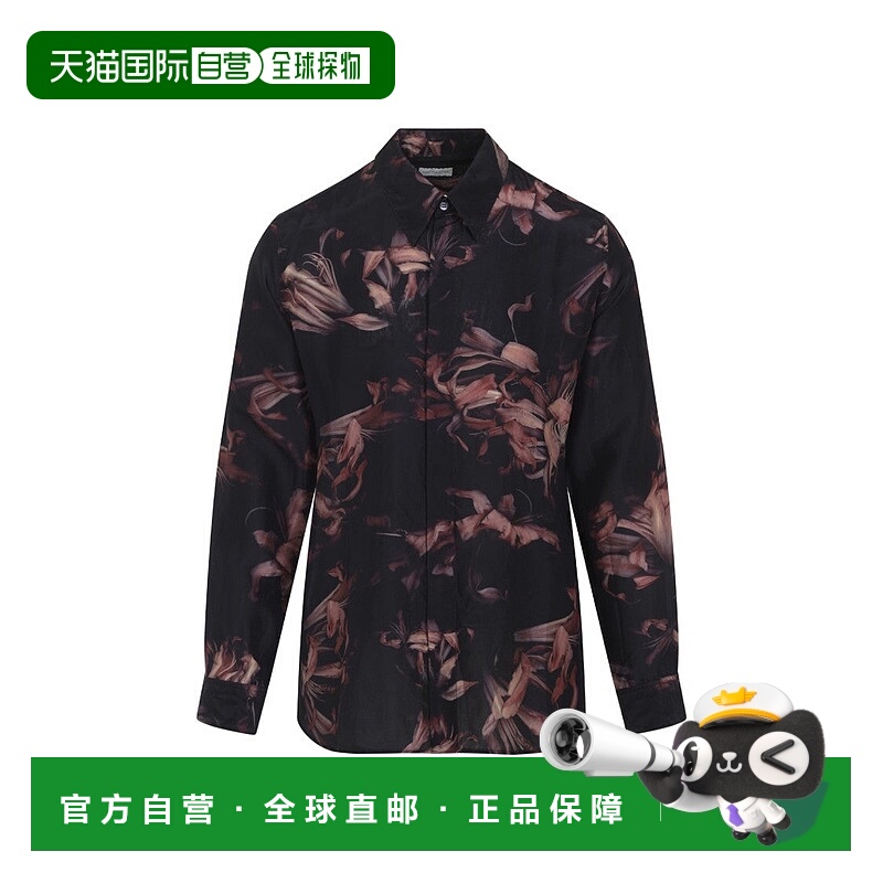 自营dries van noten（比利时）Silk Casual Shirt - black 美国