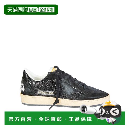 自营golden gooseBallstar闪光鞋面尼龙运动鞋-黑色 美国奥莱直发