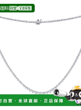 自营 diana m.14K 白金 6.50 克拉。钻石渐变网球项链 - 白色 美