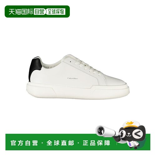 自营calvin klein凯文克莱皮革男式运动鞋-白色 美国奥莱直发