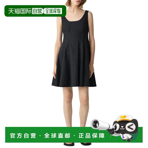 自营Theory Sleeveless Seam Flare Dress - black 美国奥莱直发