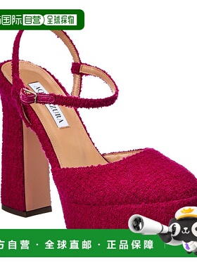 自营 Aquazzura Groove Plateau 120 Boucle 厚底高跟鞋 - 粉色
