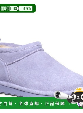 自营 Bearpaw Super Shorty女式波斯紫绒面拉式踝靴JOBB552-紫色