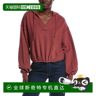 Project 自营 Social 美国奥莱直 Samson泡泡边V领连帽衫 红色