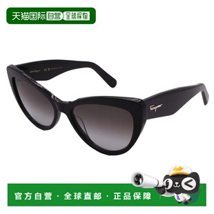 自营Salvatore Ferragamo非抛光太阳镜SF930S-001-56-17-145-黑色