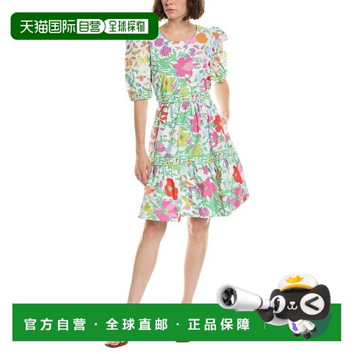 自营Gretchen Scott Frolic Birds & Bees连衣裙-白色 美国奥莱直