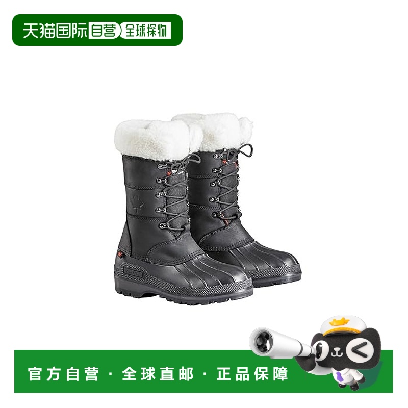 1h可退 香港直邮潮奢 Baffin 女士 淡棕色叶状雪地靴 black黑色