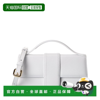 自营Jacquemus Bambino Large Leather Shoulder Bag - white 美