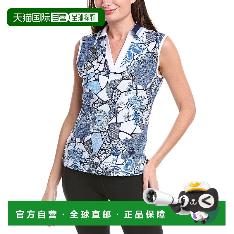 自营Johnny Was Bee Active基础Polo背心-蓝色 美国奥莱直发