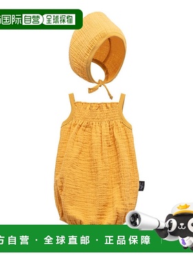 自营 moi noi芥末色连体衣和帽子套装 - 黄色 美国奥莱直发