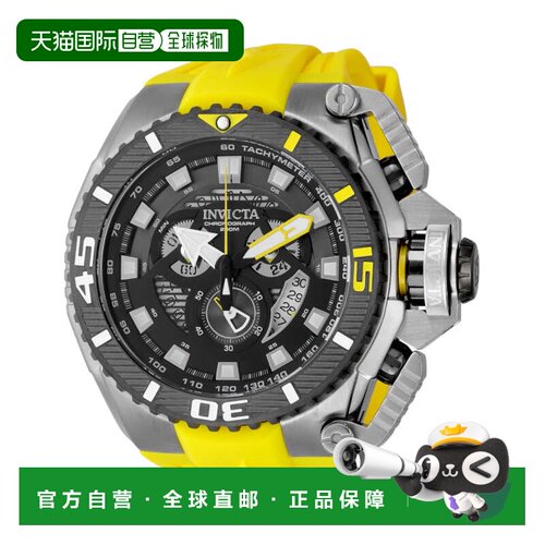 自营Invicta男士Sea Hunter 57mm石英手表IN-49625-黄色 美国奥莱