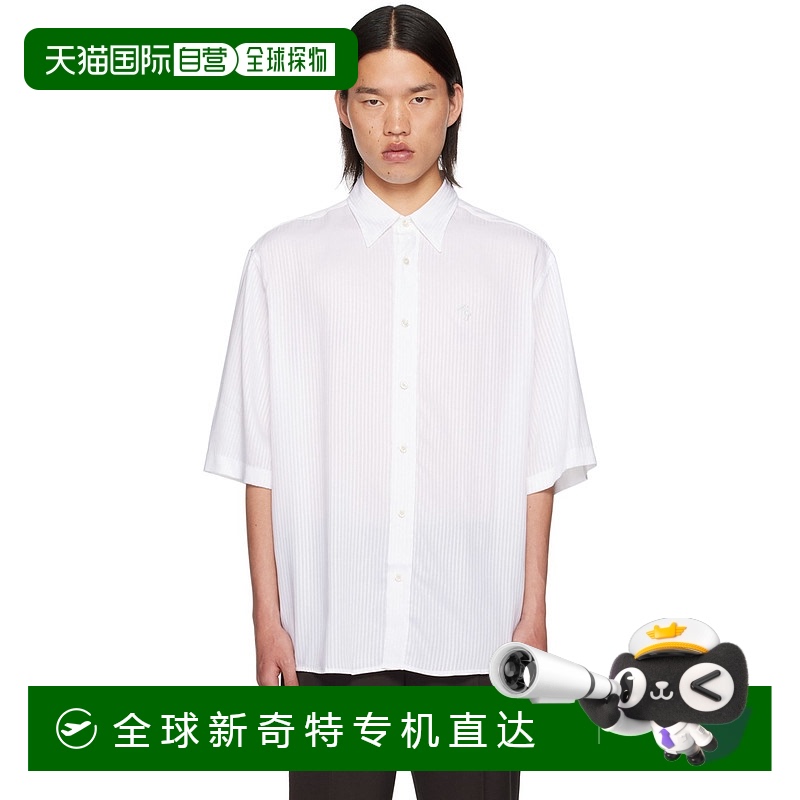 香港直邮潮奢 Acne Studios 艾克妮 男士 白色刺绣衬衫 BB0591
