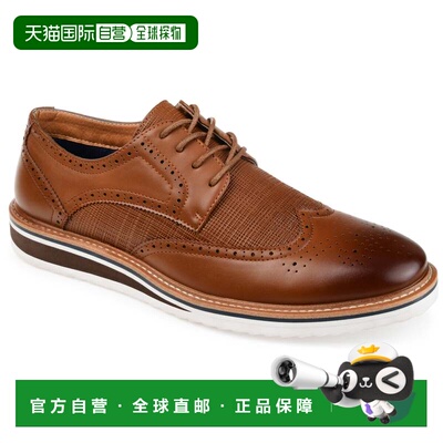 自营vance co.Vance Warrick Wingtip德比-棕色 美国奥莱直发