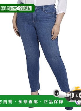 自营NYDJ Plus Sheri Rockford 修身牛仔裤 - 蓝色 美国奥莱直发