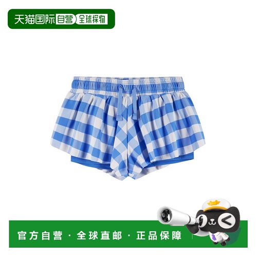 自营Andy & Evan Gingham Athletic Short - blue 美国奥莱直发