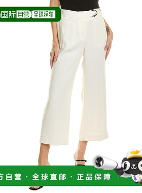自营Elie Tahari The Della 长裤 - 白色 美国奥莱直发阔腿裤